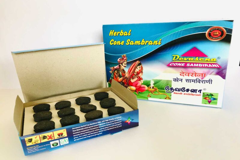 DEVASENA HERBAL CONE SAMBRANI (LARGE)
