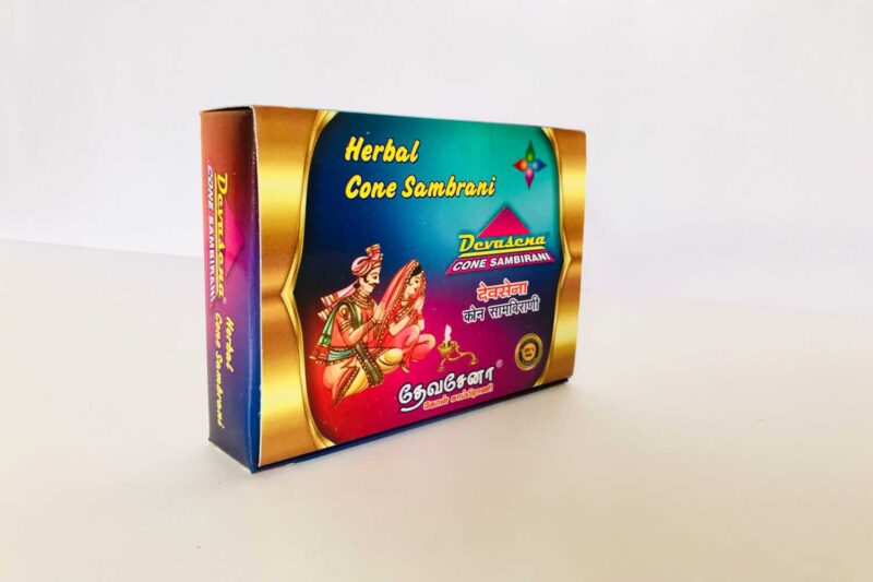DEVASENA HERBAL CONE SAMBRANI (SMALL) - Image 2