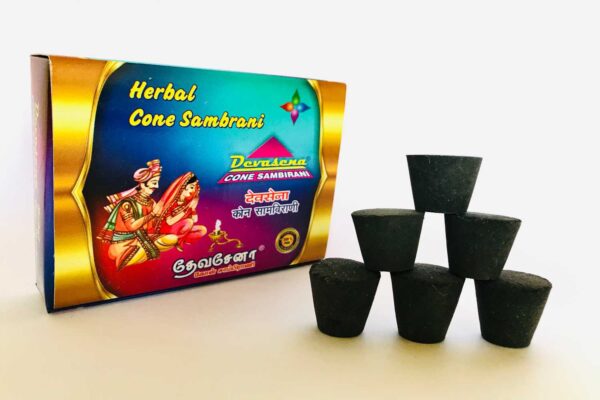 DEVASENA HERBAL CONE SAMBRANI (SMALL)