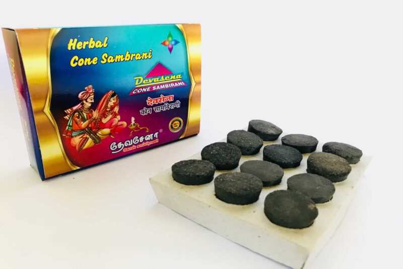 DEVASENA HERBAL CONE SAMBRANI (SMALL) - Image 3