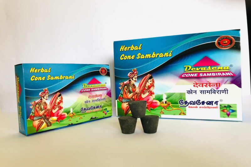 DEVASENA HERBAL CONE SAMBRANI (LARGE) - 6 BOXES - Image 2