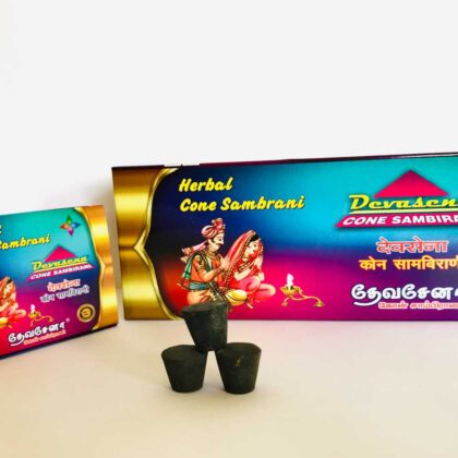 DEVASENA HERBAL CONE SAMBRANI (SMALL) - 12 BOXES