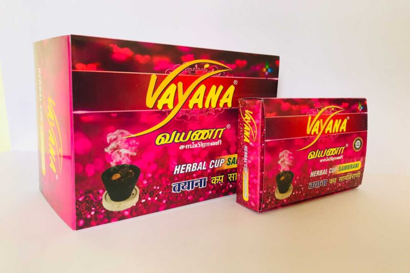VAYANA HERBAL CUP SAMBRANI (LARGE) - 6 BOXES